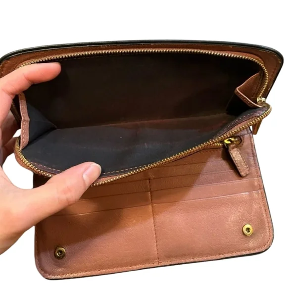 EUC Chloé Alice Pink Leather Snap Long Wallet